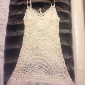 Free people ivory crochet dress 🌸
