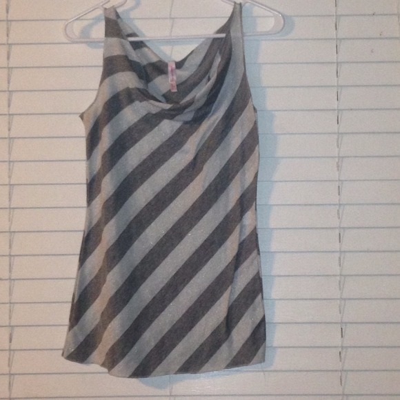 Grey stripe top size small