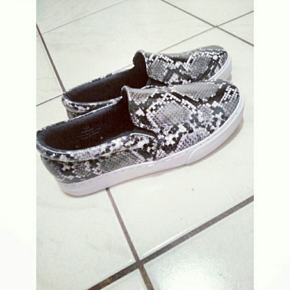 Snake Skin Slip Ons