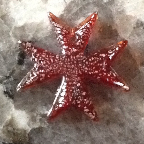 MURANO GLASS MALTESE CROSS PENDANT