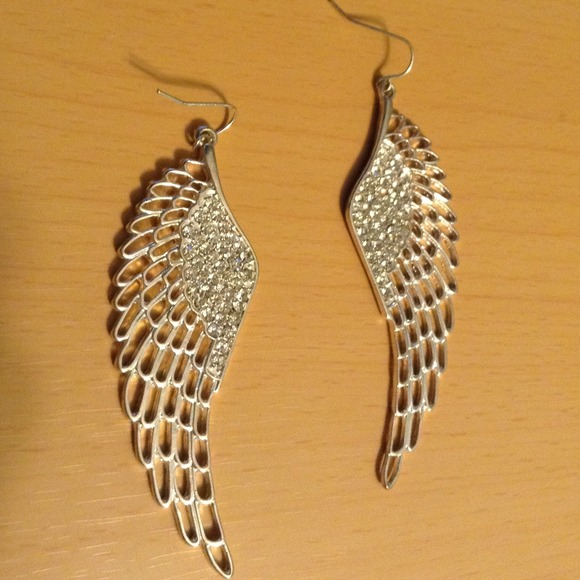 Embellished Wing Earrings