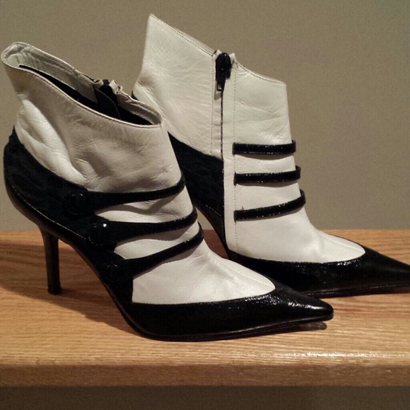 Leather booties