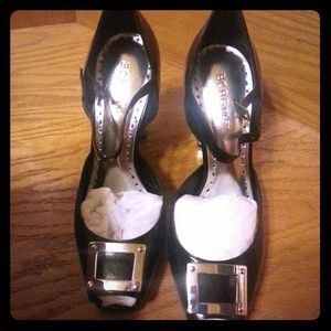 BCBGirls  peep toe heels black