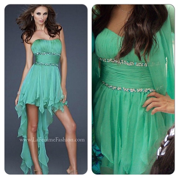 May Queen Dresses & Skirts - Minty Green High/Low Prom/Cocktail Dress (XS/S)