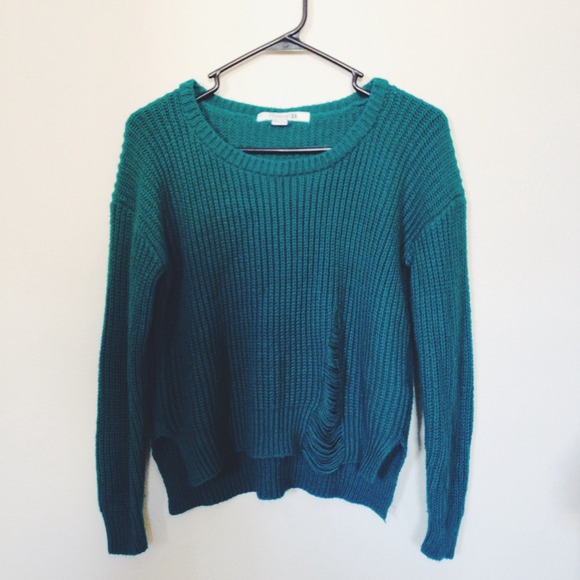 F21 Distressed Sweater