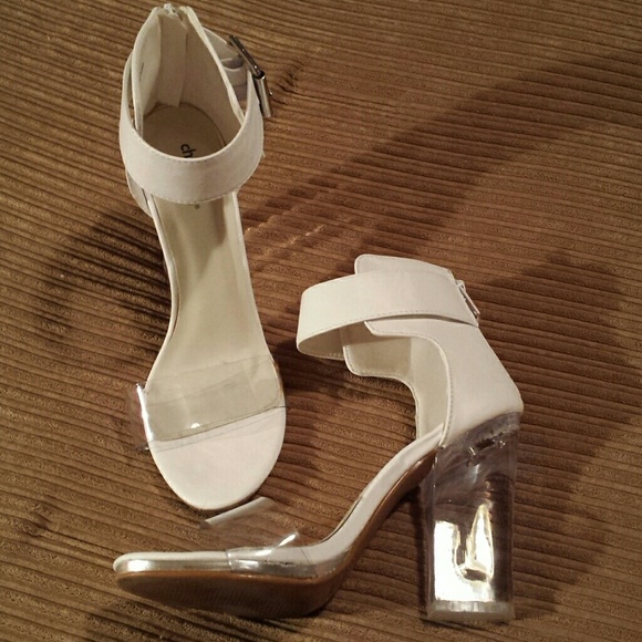 Very classy clear heel with white strap