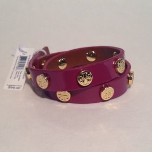 Authentic Tory Burch Double Wrap Logo Bracelet