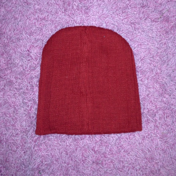 Red beanie hat