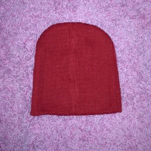 Red beanie hat