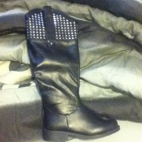 Black studded boots