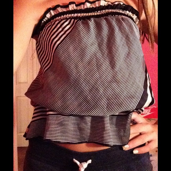Nautical strapless top