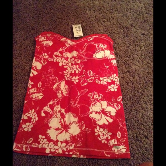 Strapless tropical strapless tops BUNDLE