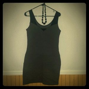 Express black bandage dress.