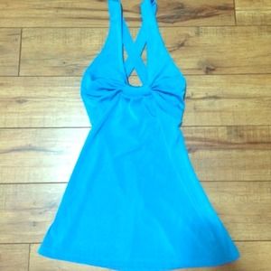 Blue cross back tank