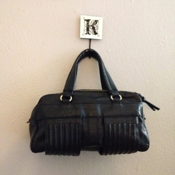 Black leather handbag - Picture 2 of 4
