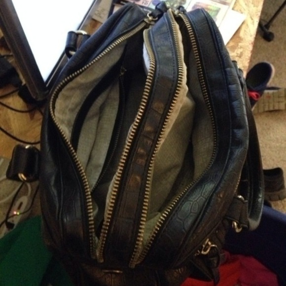 Black leather handbag - Picture 3 of 4