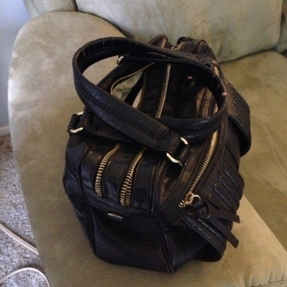 Black leather handbag - Picture 4 of 4