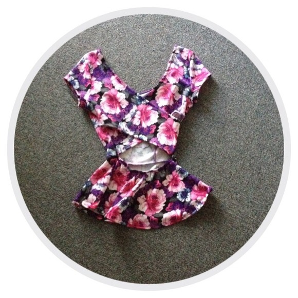 Charlotte Russe floral peplum top