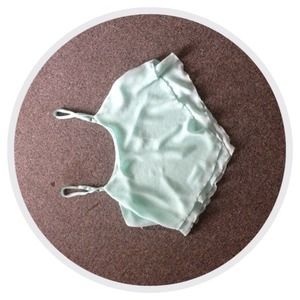 SOLD Charlotte Russe mint chiffon crop top