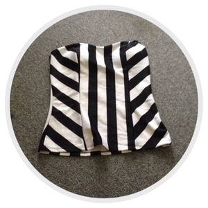 B&W stripe bustier