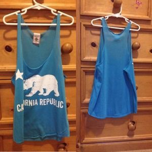 Blue California republic tank too, size small