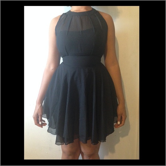 Black and sheer dress
