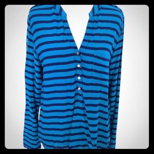 Blue/Green Stripe Top