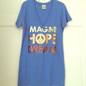 PINK Victoria Secret Blue T-Shirt
