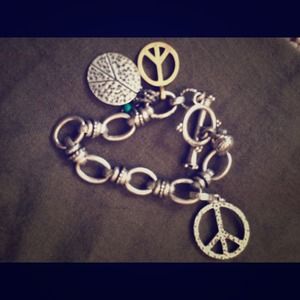 Silver charm braclet