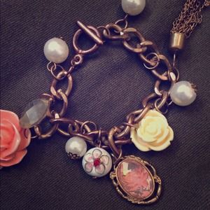 Gold charm bracelet