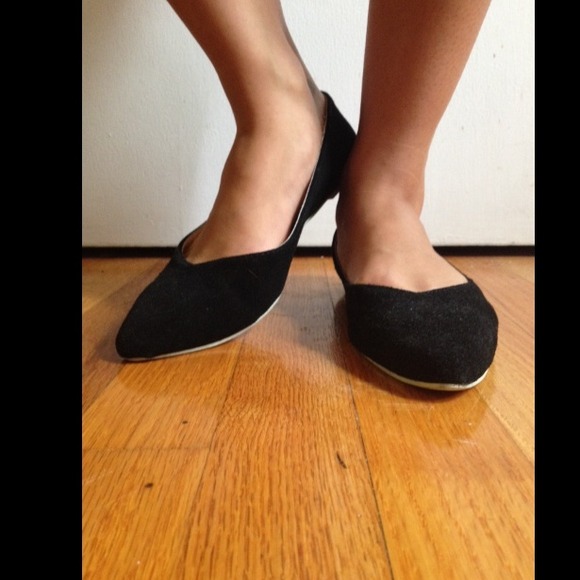 BDG black suede flats.