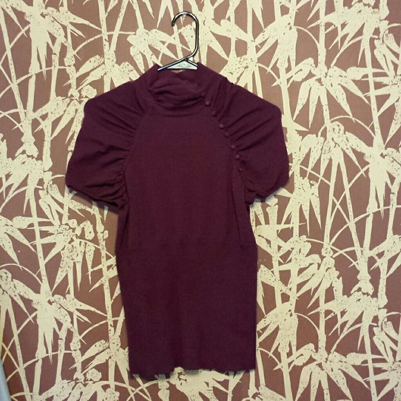 *REDUCED!!* Bordeaux Short Sleeve Sweater