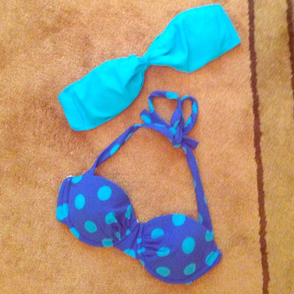 Lovely blue bikini tops