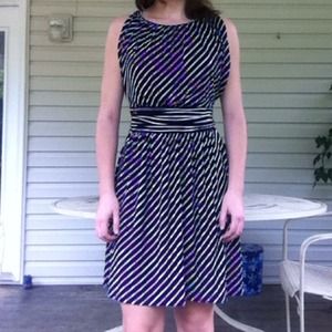 Express striped cotton stretch dress