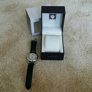 Anne Klein black wrist watch.