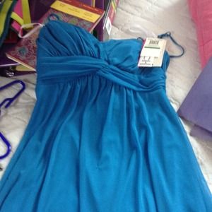 The blue dress