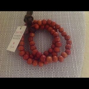 Dogeared Not to Worry Wood Bead Bracelets