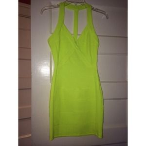 Neon Yellow Bodycon Dress