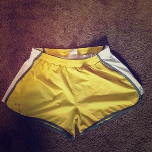 Yellow under armour shorts!