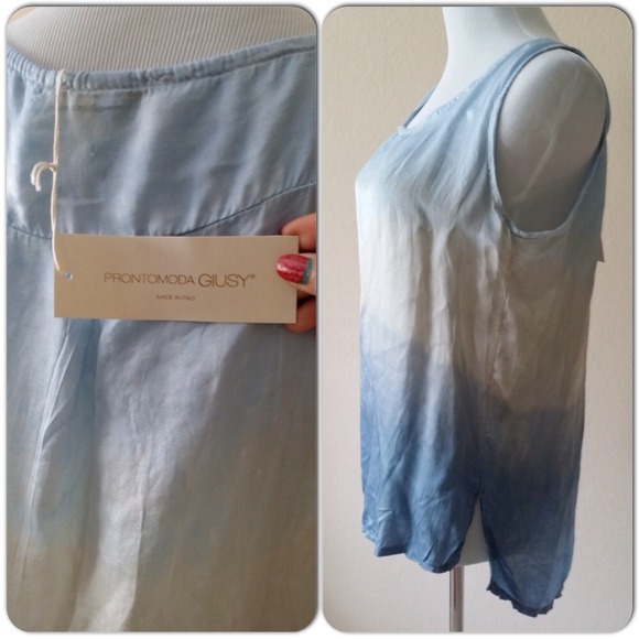 Flash Sale!!Blue ombre top - Picture 2 of 2