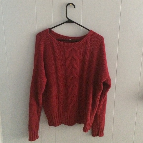 Oversized red sweater