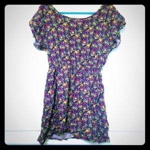 Xhilaration dandelion and flower print dress