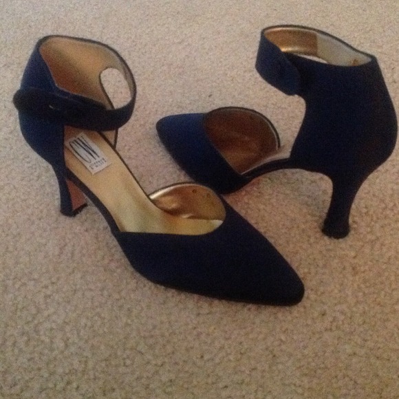 Clifford&Wills Satin Navy Evening Shoes