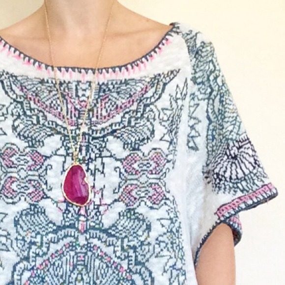 Free People Tops - Free People Mayan Starburst Pull Over Top Sz M