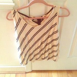 Sassy Ann Taylor tank with black sequin stripes