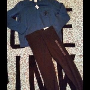 Nwt Victoria secret sweater with leggings.