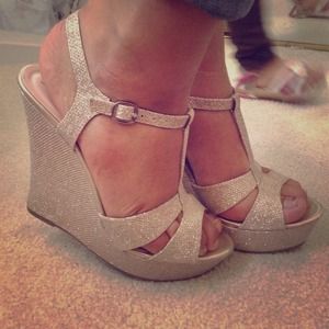 Gold High Heels