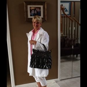 Gray is the new black! Ruffled Handbag!