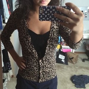 Cheetah print cardigan