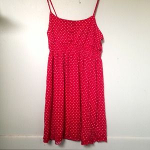 Forever 21 red and white polka dot sun dress
